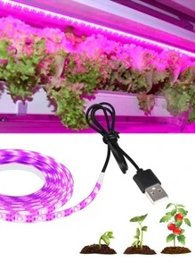 1 Pieza Luz De Crecimiento De Plantas, Tira De Luz Led De 30 Para El Cultivo De Plantas En Invernaderos - Morado - Ver 4