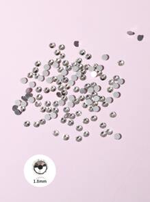 1 paquete de decoración de arte de uñas con rhinestones, dijes de uñas, gemas de uñas, suministros para uñas - transparente - Ver 4