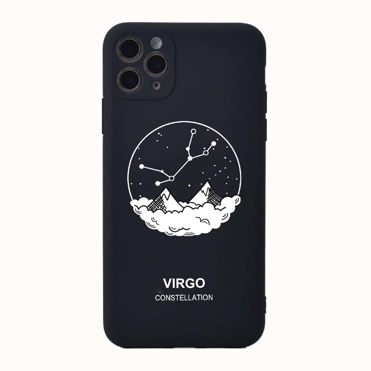 

Virgo Constellation Phone Case, Black