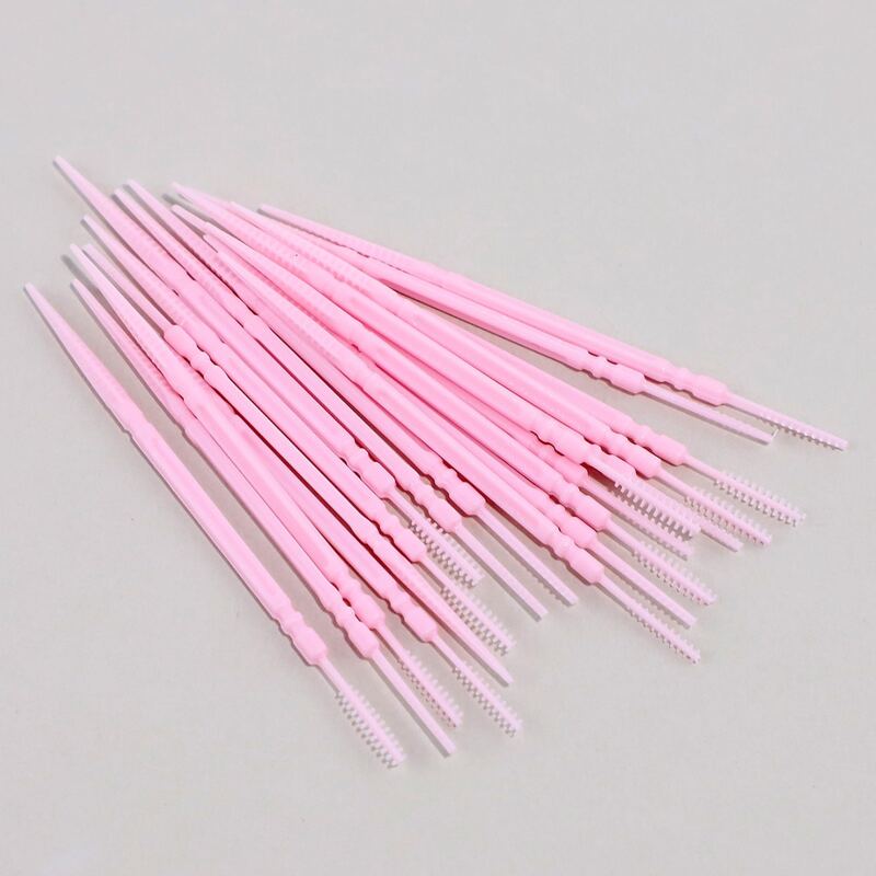 

100pcs Double-ended Toothpick, Pink