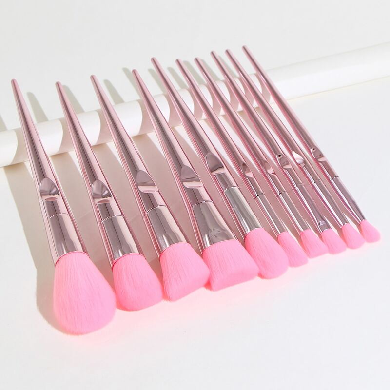 

10pcs Makeup Brush Set, Pink