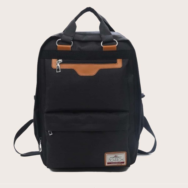 

Large Capacity Pocket Front Backpack, Black