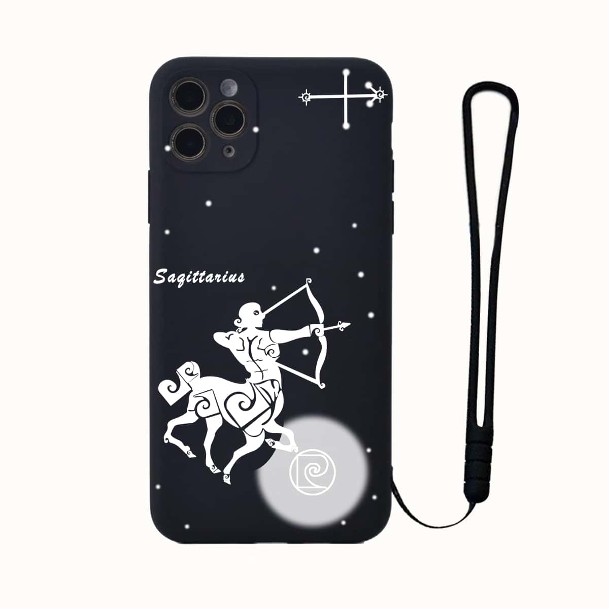 

Sagittarius Constellation Phone Case, Black