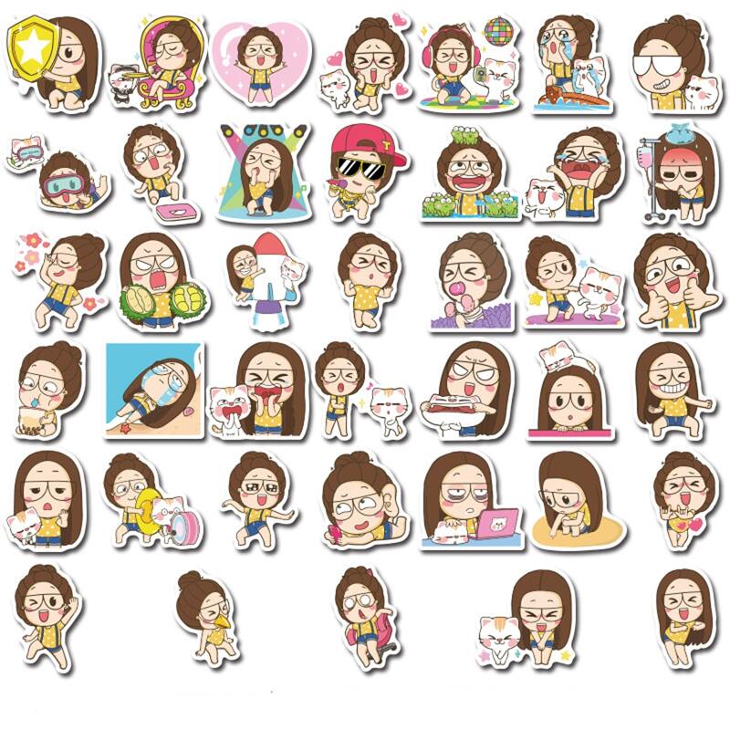 

40pcs Mixed Pattern Sticker, Multicolor