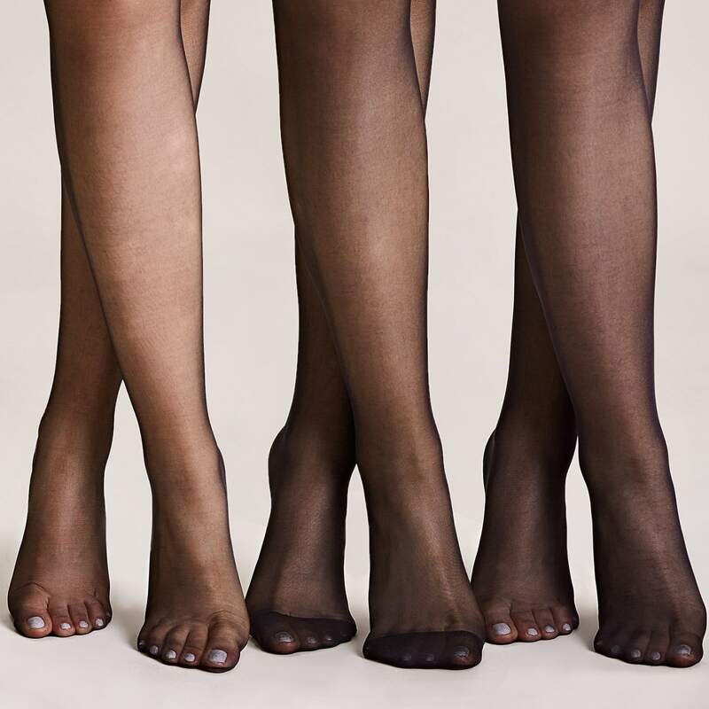 

3pair Solid Tights, Black