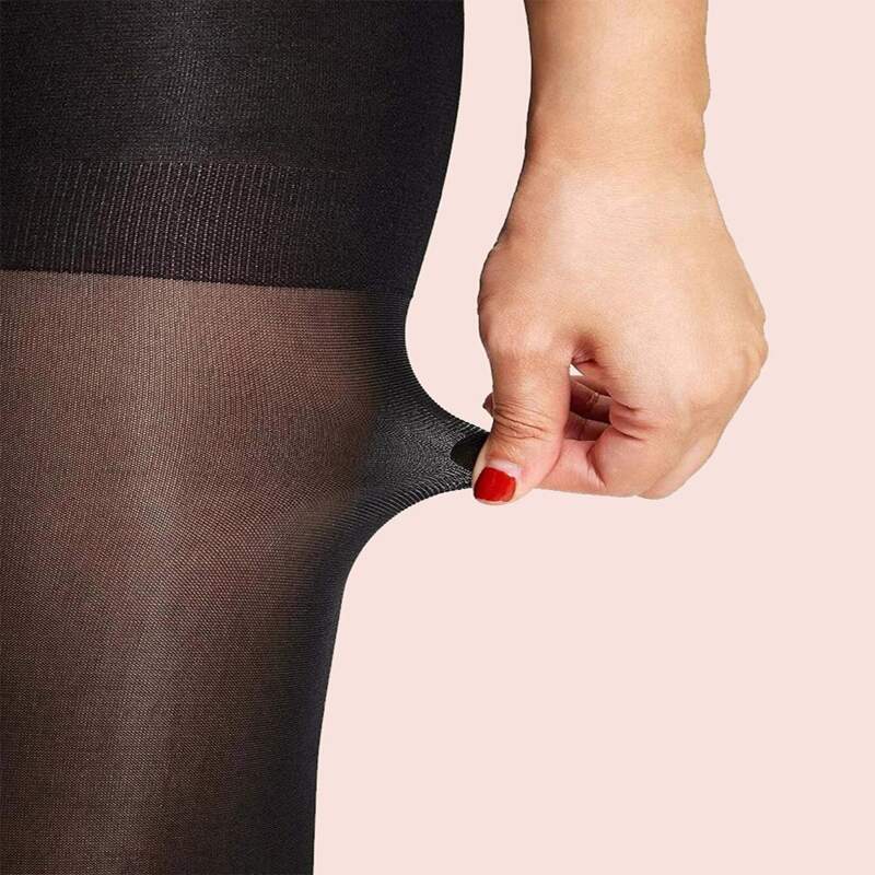 

1pair Solid Tights, Black
