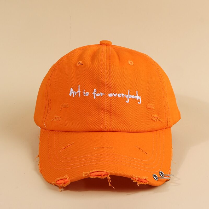 

Guys Letter Embroidery Baseball Cap, Orange