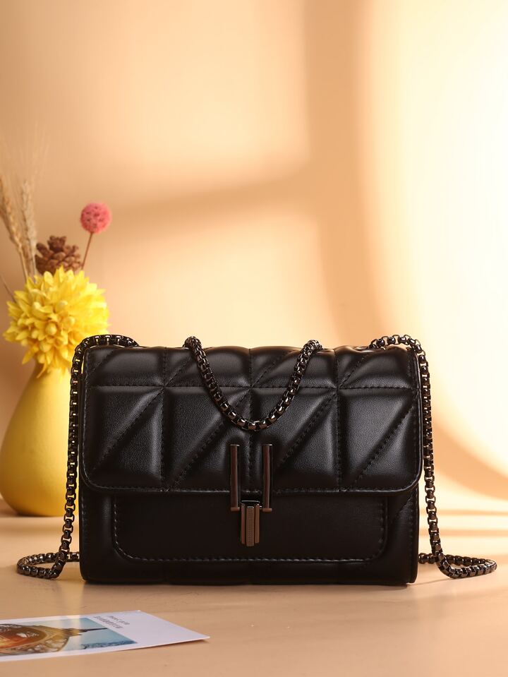 Metal lock quilted crossbody best sale chain bag