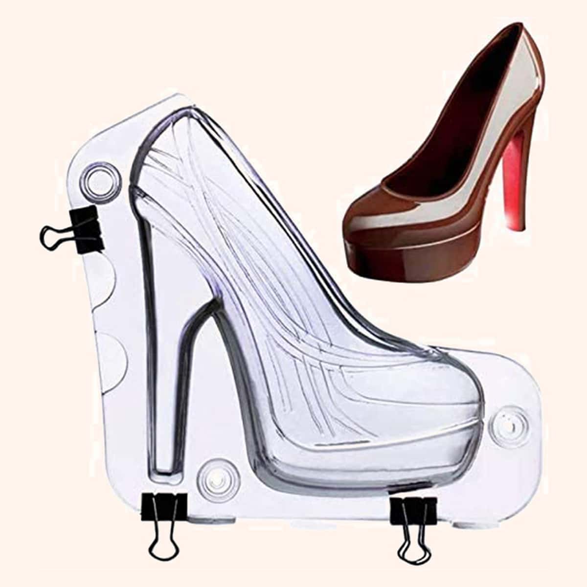 

1pc Clear 3D High heels Mold