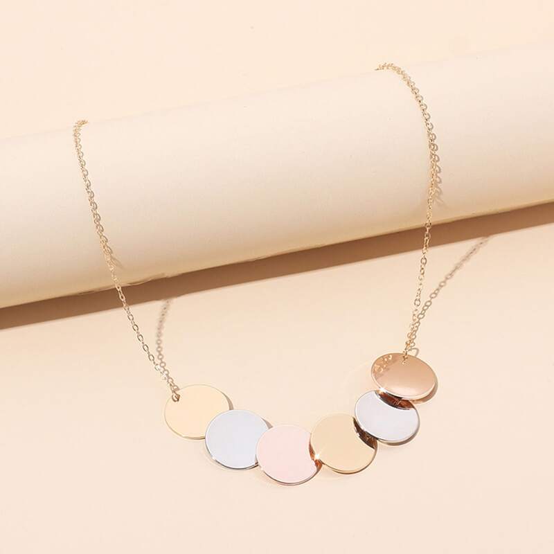

Disc Pendant Necklace, Gold