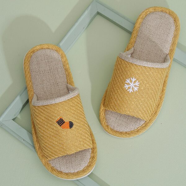 

Cartoon Embroidery Bedroom Slippers, Yellow