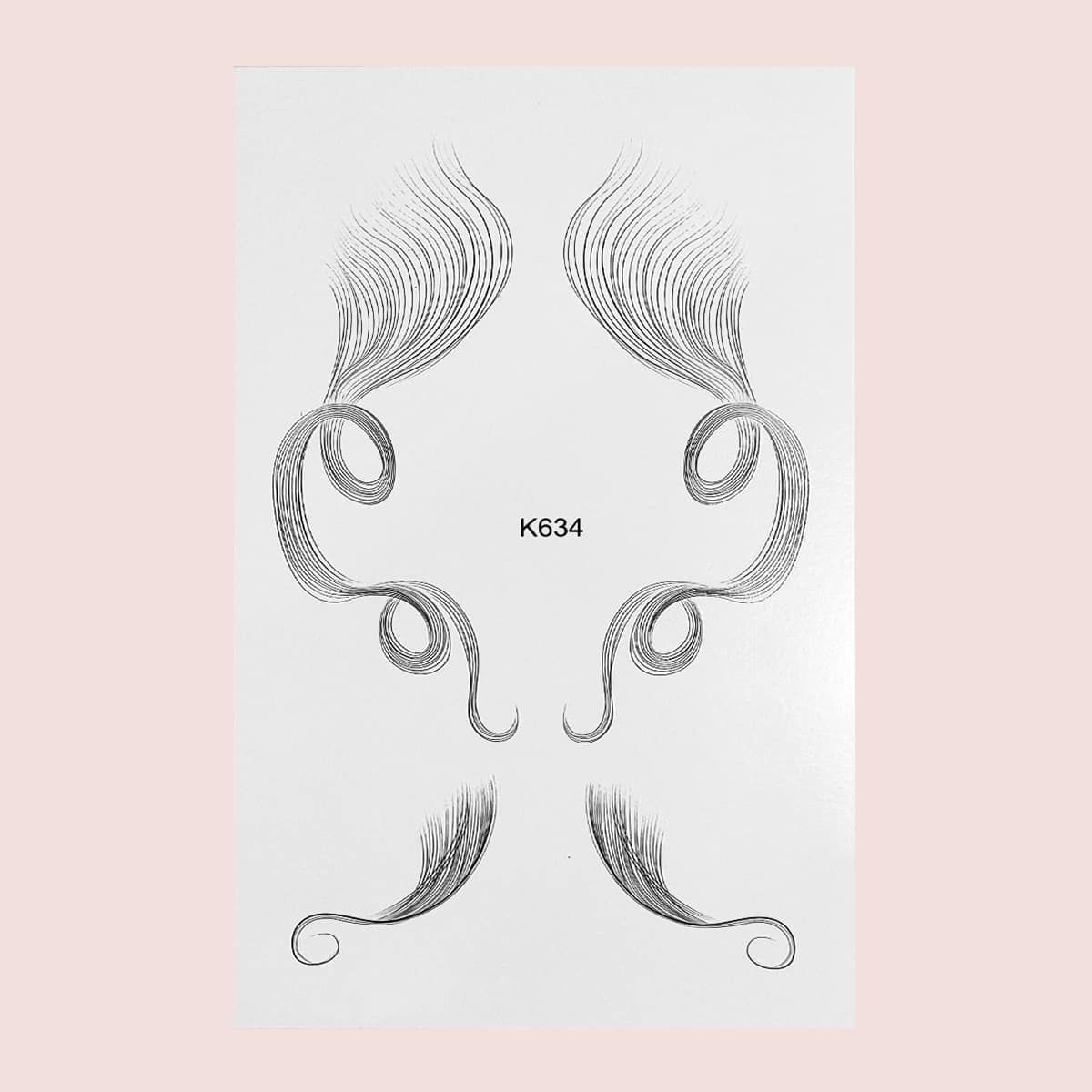 

1sheet Hairline Edge Tattoo Sticker, Black