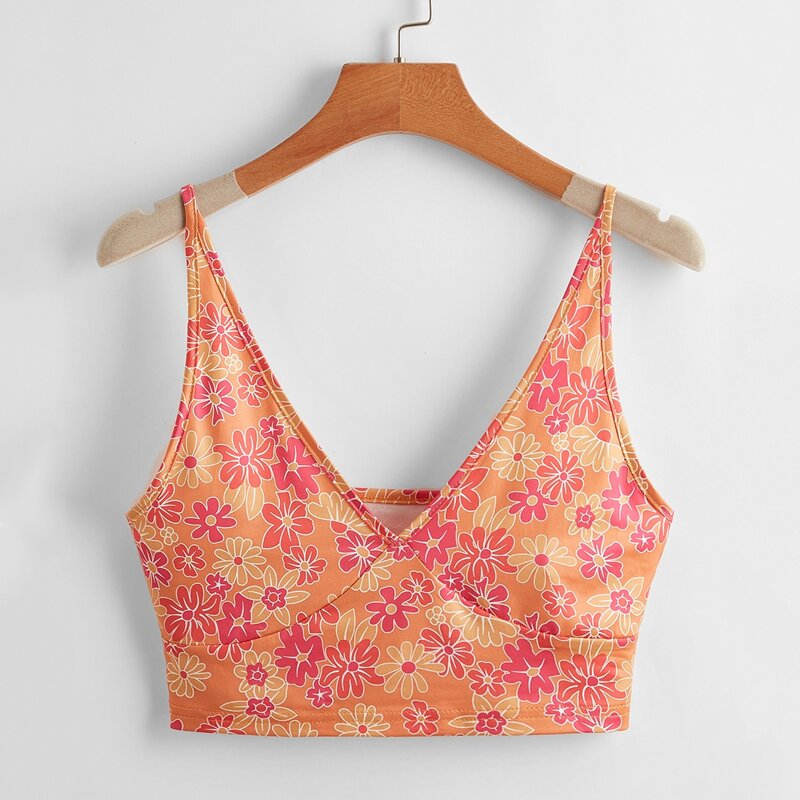 

Floral Print Crop Cami, Multicolor