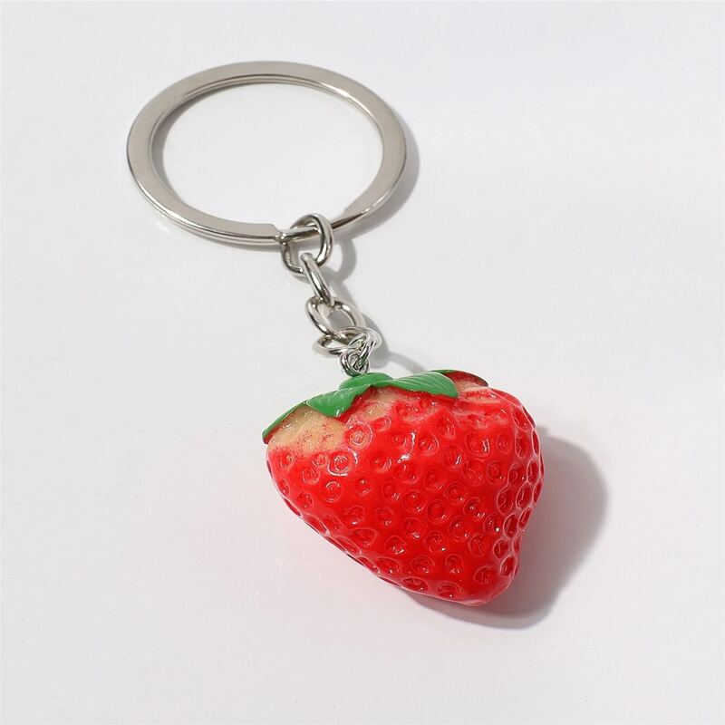 

1pc Strawberry Keychain, Red