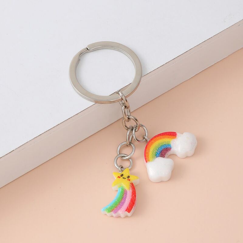 

1pc Rainbow Keychain, Multicolor