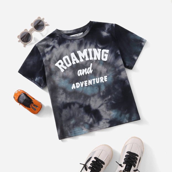 

Toddler Boys Tie Dye Slogan Graphic Tee, Multicolor