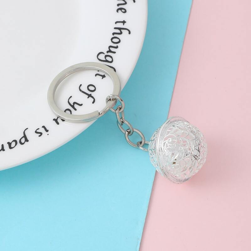 

1pc Bell Charm Keychain, Silver