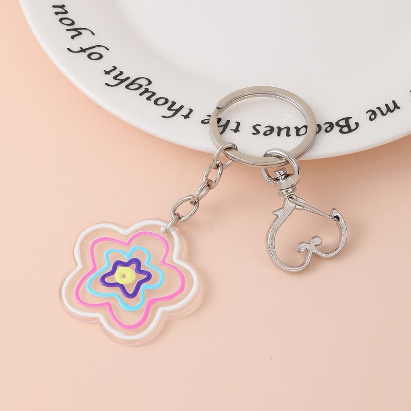 

1pc Floral Keychain, Multicolor