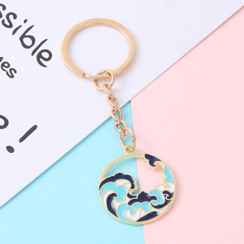 

1pc Wave Keychain, Multicolor
