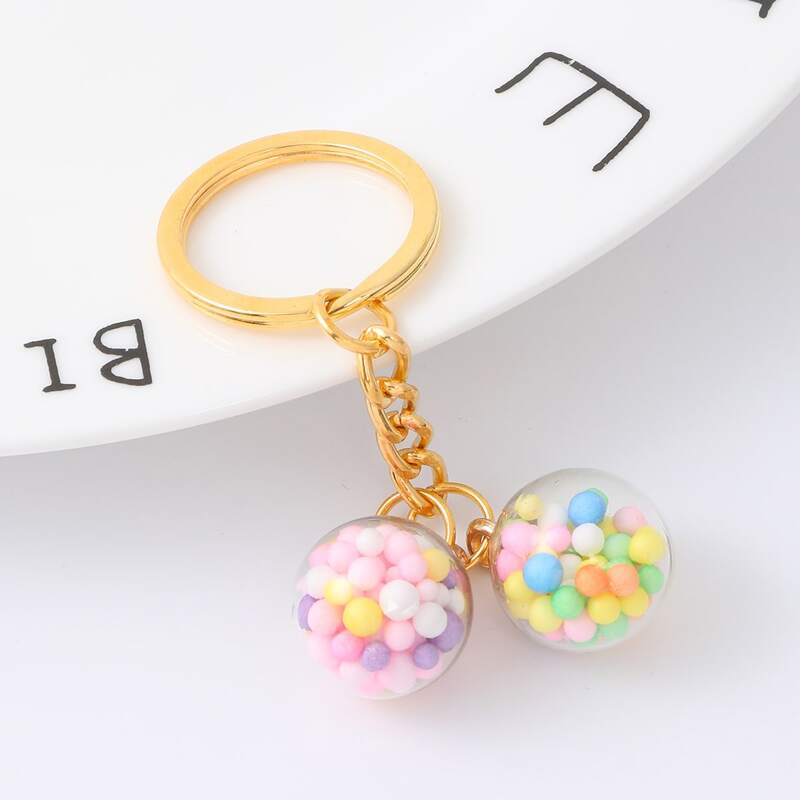 

1pc Ball Charm Keychain, Multicolor