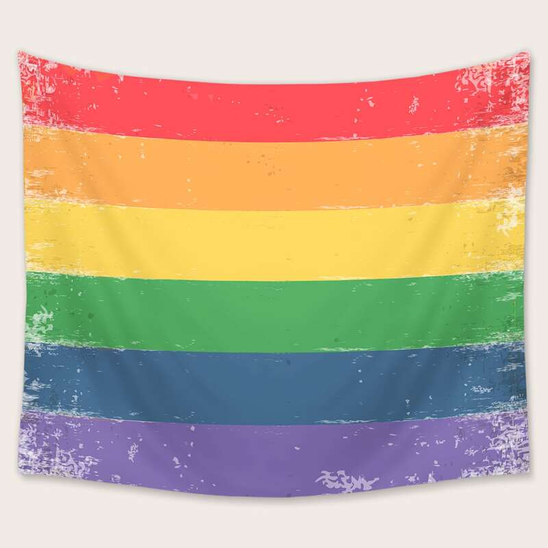 

LGBT Rainbow Stripe Tapestry, Multicolor