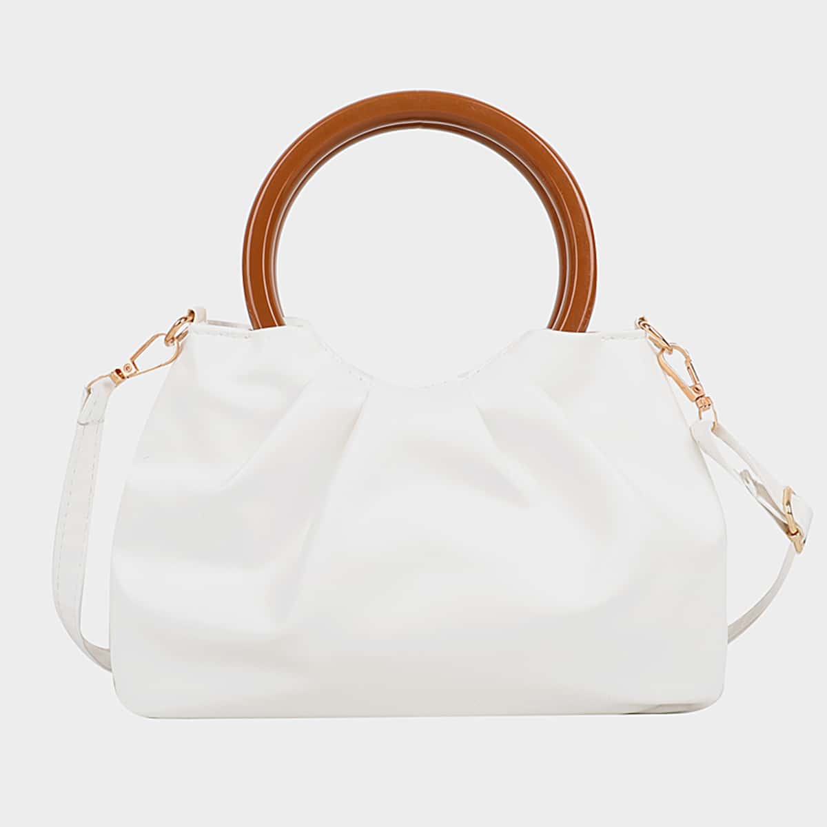 

Minimalist Satchel Bag, White
