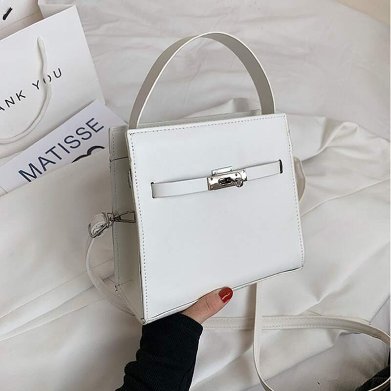 

Minimalist Satchel Bag, White