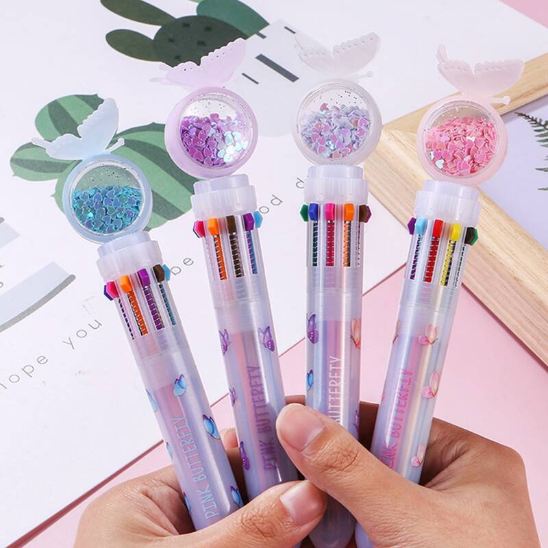 

1pc Random Colorful Ballpoint Pen, Multicolor