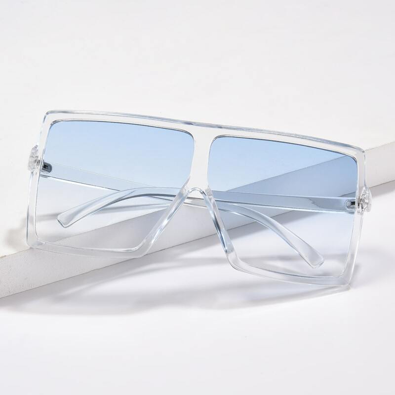 

Clear Frame Flat Top Sunglasses