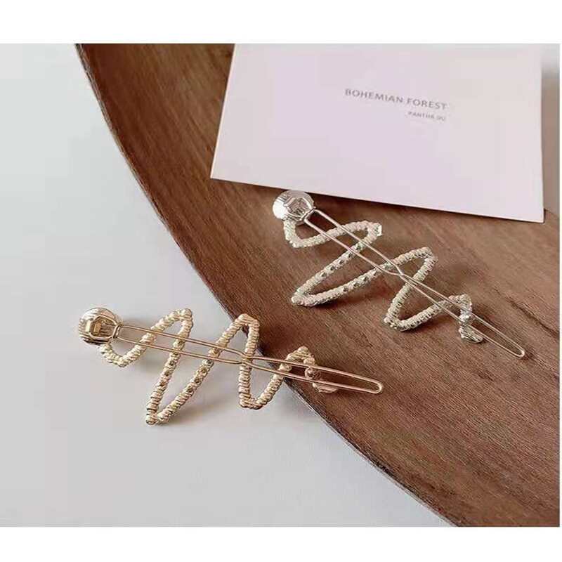 

2pcs Rhinestone Hair Clip, Multicolor