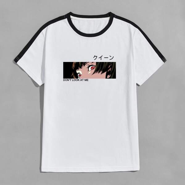 

Men Comic & Japanese Print Tee, White
