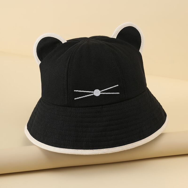 

Ear Decor Bucket Hat, Black