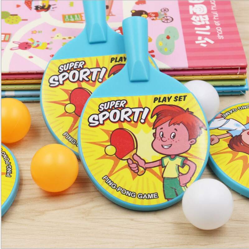 

1pair Random Mini Ping Pong Paddle & 2pcs Random Ball, Multicolor