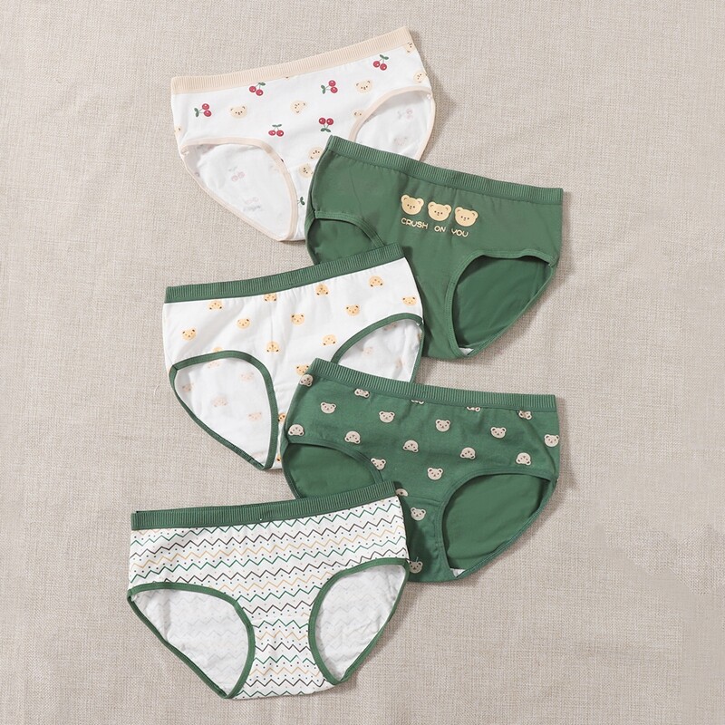 

5pack Cartoon Graphic Panty Set, Multicolor