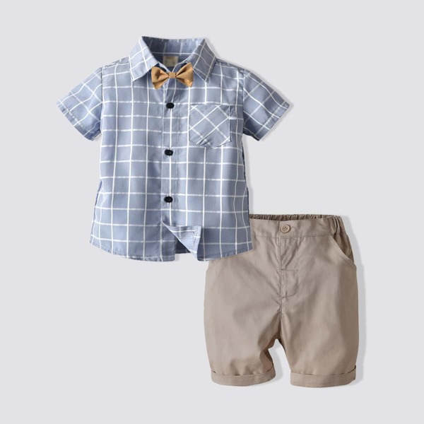 

Toddler Boys Plaid Shirt & Shorts, Multicolor