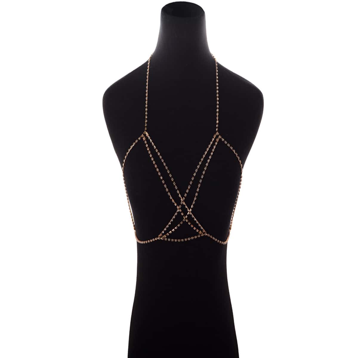 

Rhinestone Body Chain, Gold