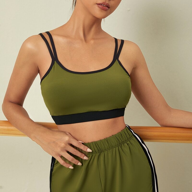 

High Stretch Sports Bra, Olive green