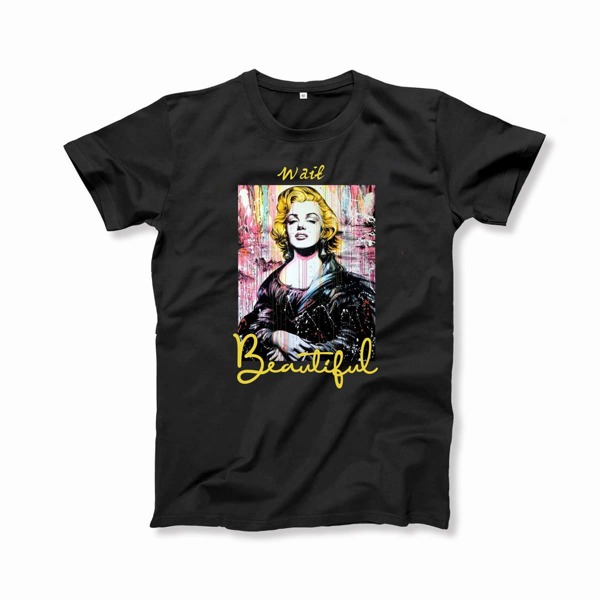 

Men Letter And Figure Print Tee, Black