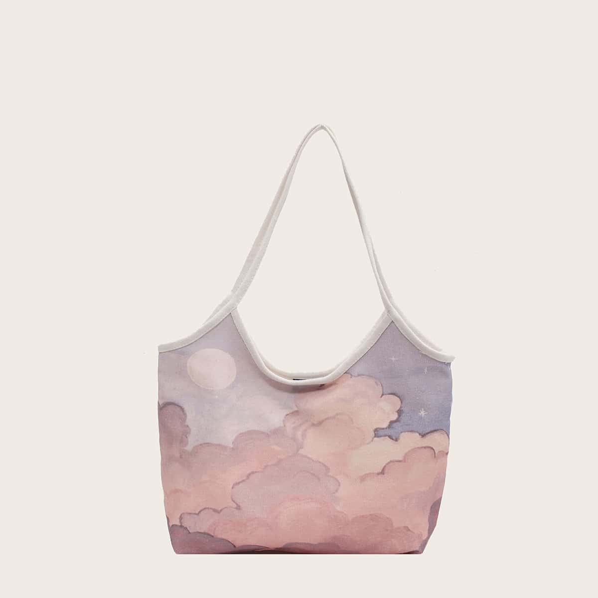 

Cloud Canvas Tote Bag, Mocha brown