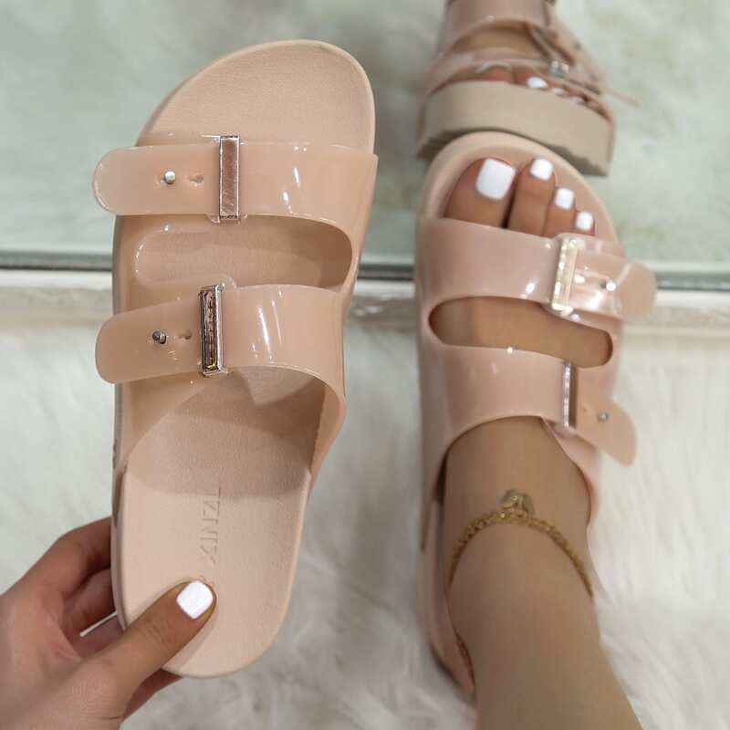 

Minimalist Footbed Sandals, Baby pink