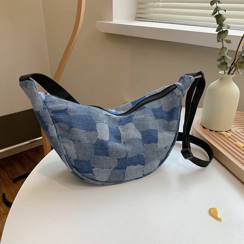 

Denim Zip Fanny Pack, Blue