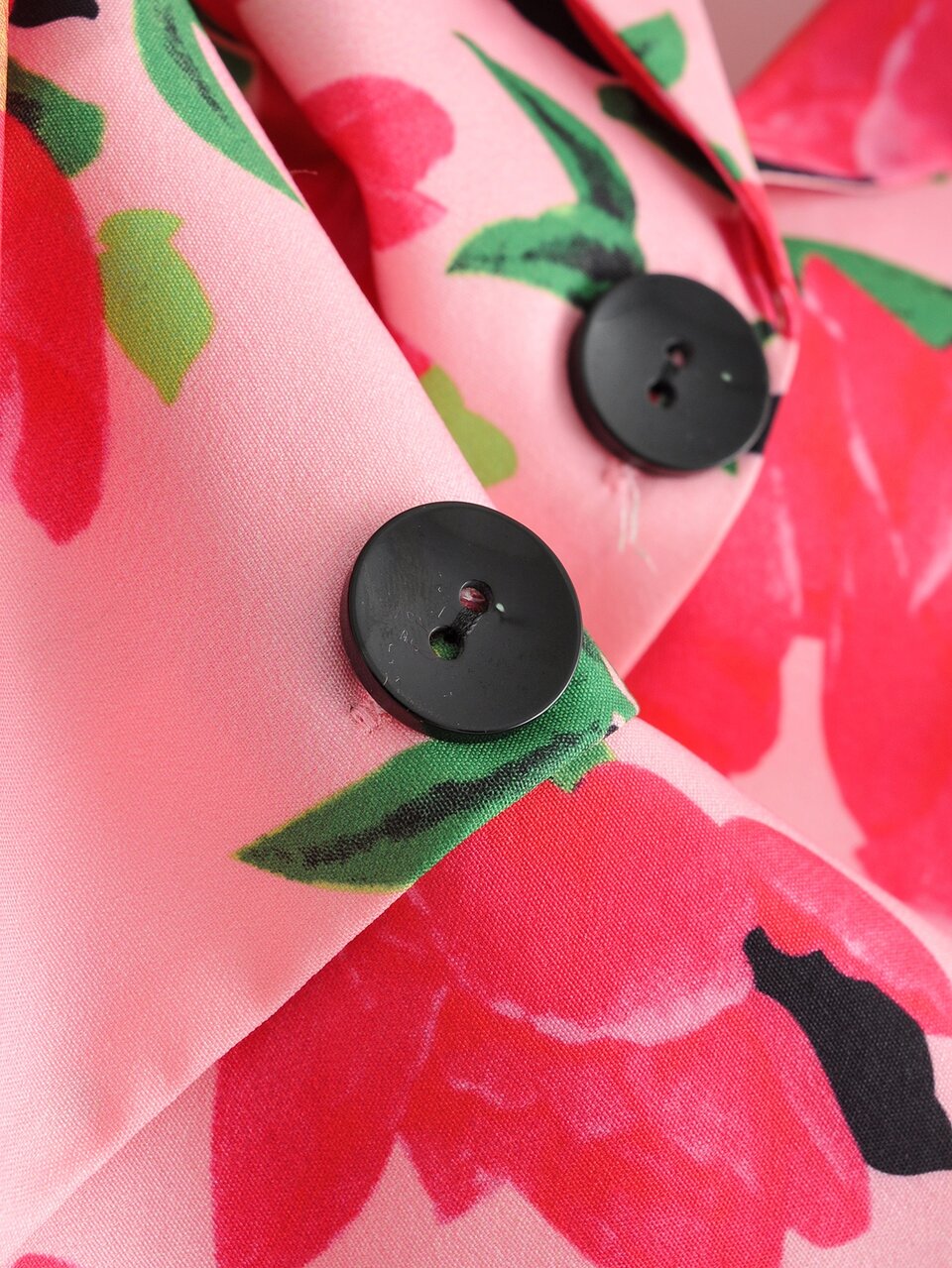 Floral Print Lapel Collar Blouse