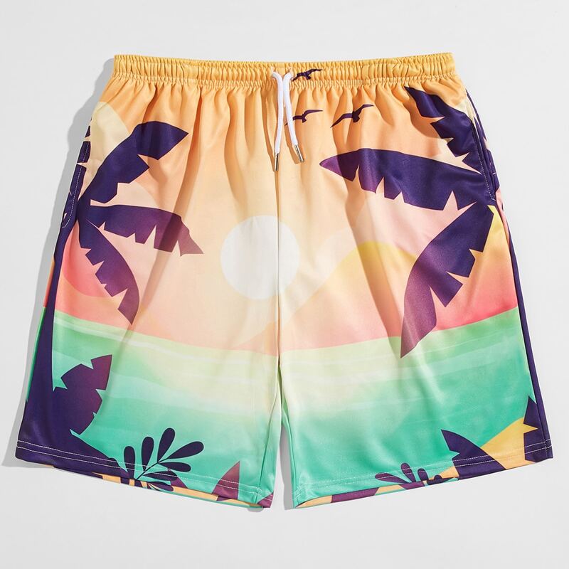 

Guys Sun & Tropical Graphic Shorts, Multicolor