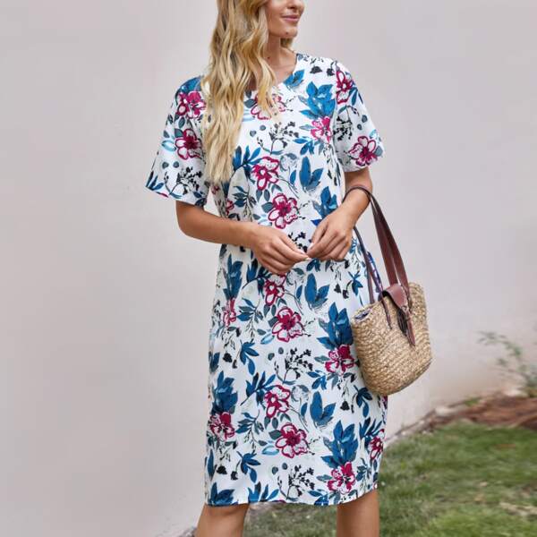 

Floral Tunic Dress, Multicolor