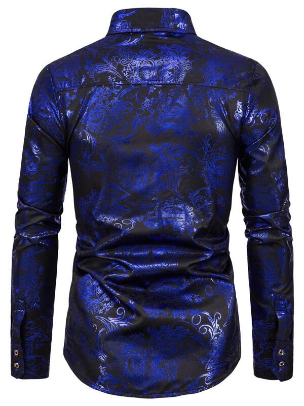 Manfinity AFTRDRK Men Baroque Print Button Through Shirt SHEIN UK