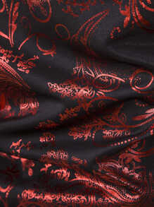 Manfinity AFTRDRK Men Baroque Print Button Through Shirt - Red - View 3