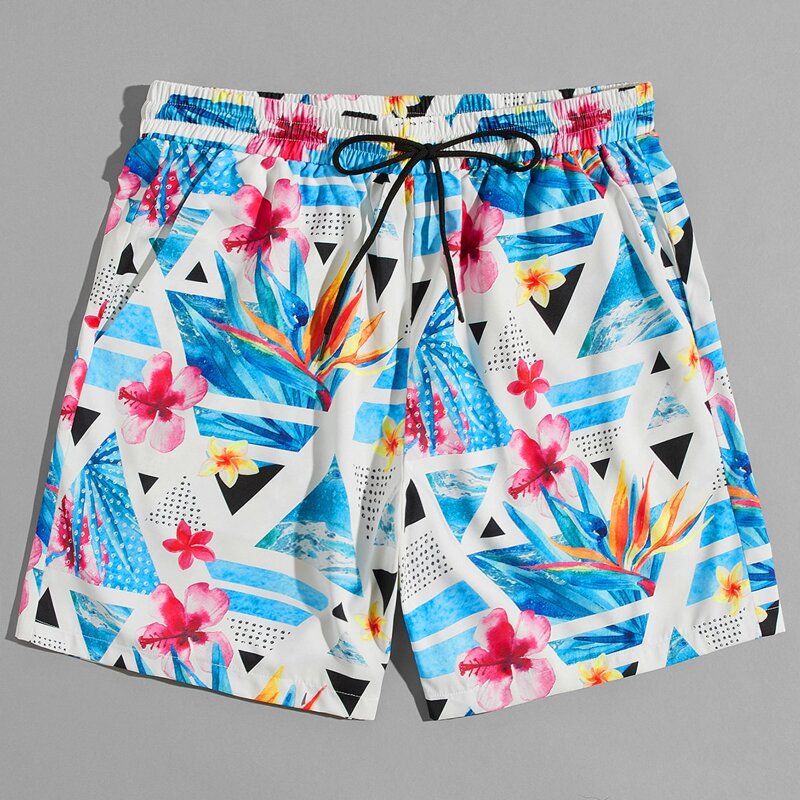 

Guys Floral Print Drawstring Shorts, Multicolor