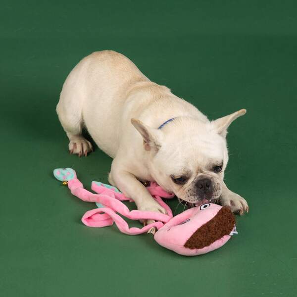 

1pc Cartoon Pet Plush Toy, Multicolor