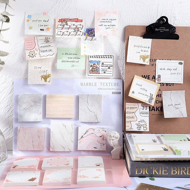 

1pc Mixed Pattern Random Sticky Note, Multicolor