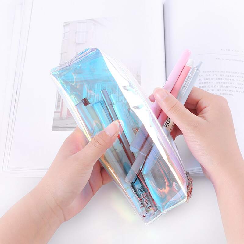 

1pc Random Laser Pencil Bag, Multicolor